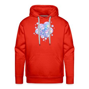 Iridescent Bubble Dream - Men's Premium Hoodie - red - Front - Liam (192cm)