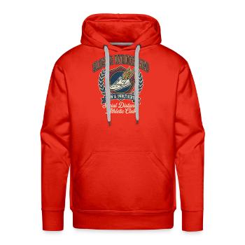 Slow Unbothered Running Club Funny Athletic Vintag - Men's Premium Hoodie - red - Front - Liam (192cm)