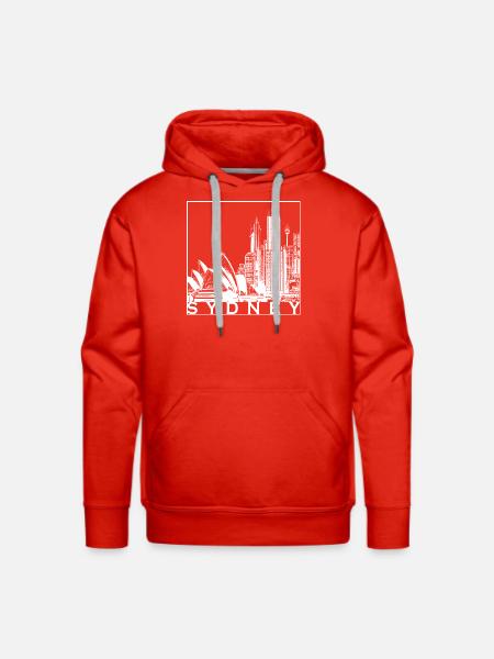 Sydney - Men's Premium Hoodie - red