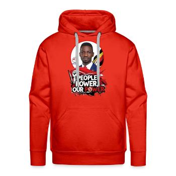 People power Our Power - Men's Premium Hoodie - red - Front - Liam (192cm)