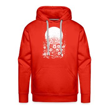 Moon Greeting - Men's Premium Hoodie - red - Front - Liam (192cm)