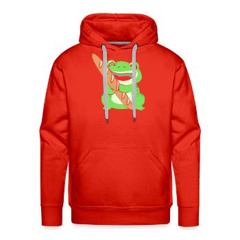French Bread Baguette Bread Frog - Men's Premium Hoodie - red - Front - Liam (192cm)
