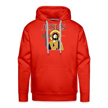 Jesus Christ - Men's Premium Hoodie - red - Front - Liam (192cm)