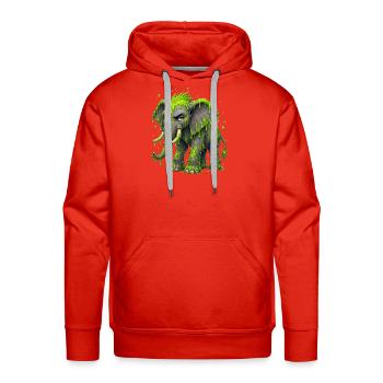 Neon Slime Elephant - Men's Premium Hoodie - red - Front - Liam (192cm)