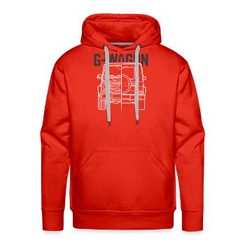 g-wagon vintage car - Men's Premium Hoodie - red - Front - Liam (192cm)