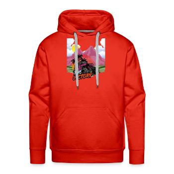 Race car - victory car - Men's Premium Hoodie - red - Front - Liam (192cm)