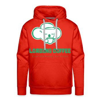 Loading Coffee – Error 404 Energy Tee - Men's Premium Hoodie - red - Front - Liam (192cm)