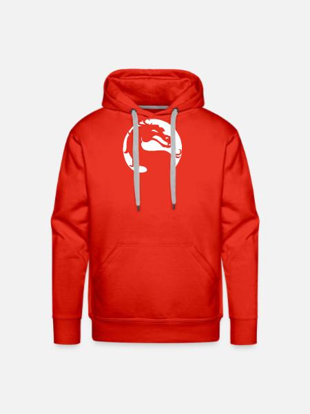Mortal Kombat Logo - Men's Premium Hoodie - red