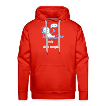 lazy stick figure mood - Men's Premium Hoodie - red - Front - Liam (192cm)