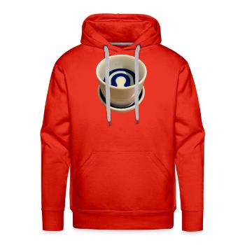Janome-choko sake cup - Men's Premium Hoodie - red - Front - Liam (192cm)