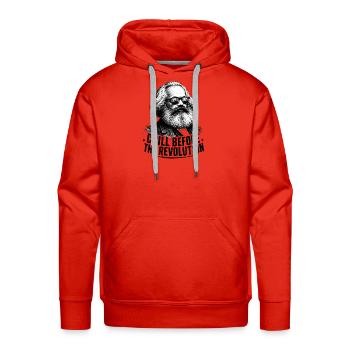 Chill Before the Revolution Revolutionar Karl Marx - Men's Premium Hoodie - red - Front - Liam (192cm)