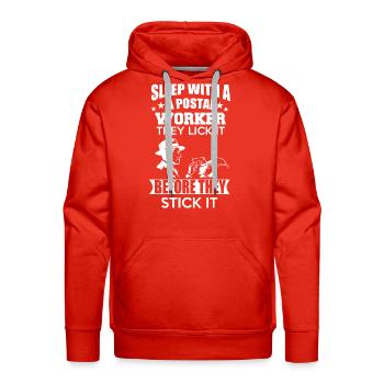 Post Office Mail Carrier - Men's Premium Hoodie - red - Front - Liam (192cm)
