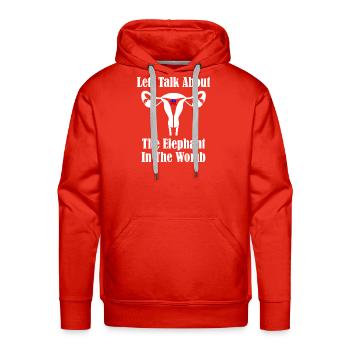 Elephant In The Womb Graphic - Men's Premium Hoodie - red - Front - Liam (192cm)