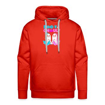 Halloween Gender Reveal Baby Shower - Men's Premium Hoodie - red - Front - Liam (192cm)