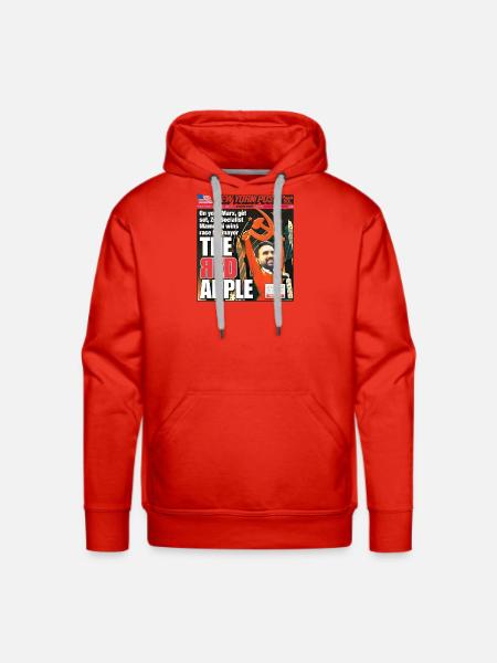 The Red Apple New York Post Zohran Mamdani  - Men's Premium Hoodie - red