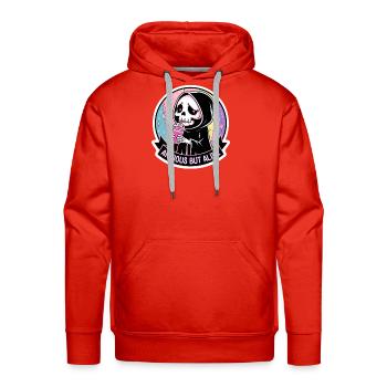 Anxious But Alive Skeleton Funny Motivational - Men's Premium Hoodie - red - Front - Liam (192cm)