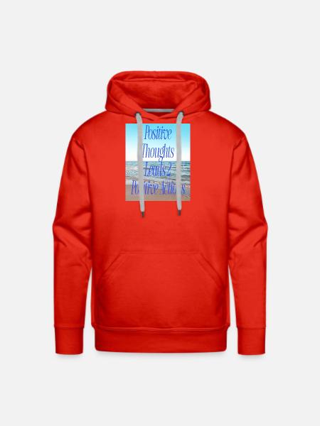 Positive Thoughts, Positive Actions - Men's Premium Hoodie - red