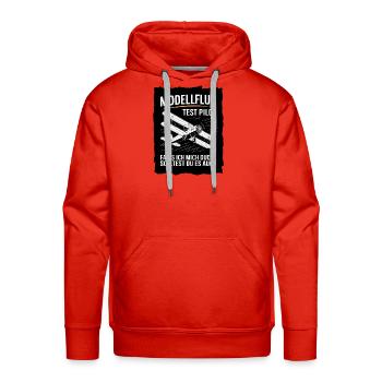  Modellflug Test Pilot Falls Ich Mich Ducke - Men's Premium Hoodie - red - Front - Liam (192cm)