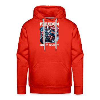 American Motorcycle Rider USA Freedom - Men's Premium Hoodie - red - Front - Liam (192cm)