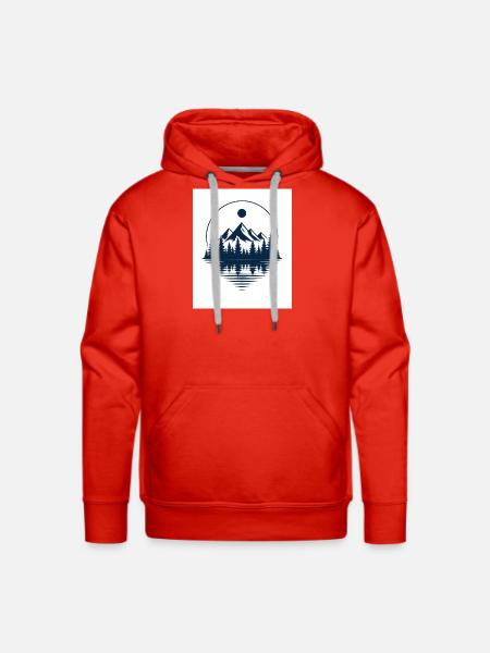 Silent Pines - Men's Premium Hoodie - red