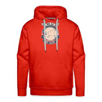 Be AI Do Crime Bird - Men's Premium Hoodie - red - Front - Liam (192cm)