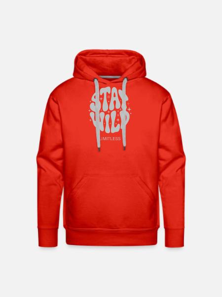 Stay Wild Limitless - Men's Premium Hoodie - red