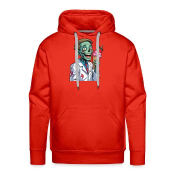Zombie Doctor with Ice Cream Cone - Men's Premium Hoodie - red - Front - Liam (192cm)