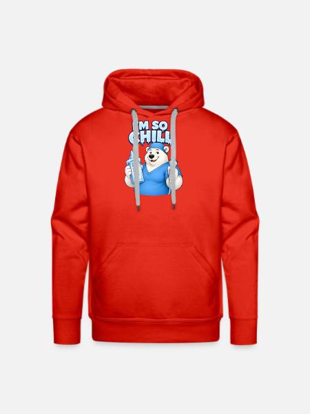sonographers are so chill - Men's Premium Hoodie - red
