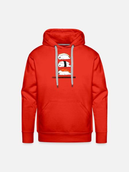 Sushi Stack Cats - Men's Premium Hoodie - red