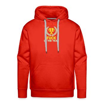 Voted Best Trophy of the Year - Men's Premium Hoodie - red - Front - Liam (192cm)