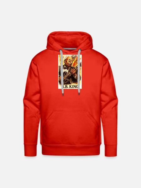 B.B. King Blues Guitar - Men's Premium Hoodie - red