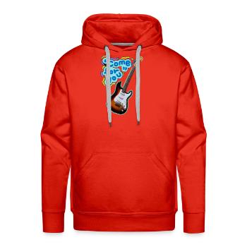 Neon Guitar Come For You - Men's Premium Hoodie - red - Front - Liam (192cm)