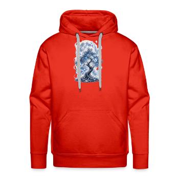 Mystic Moon Tree – Magical Nature Design - Men's Premium Hoodie - red - Front - Liam (192cm)