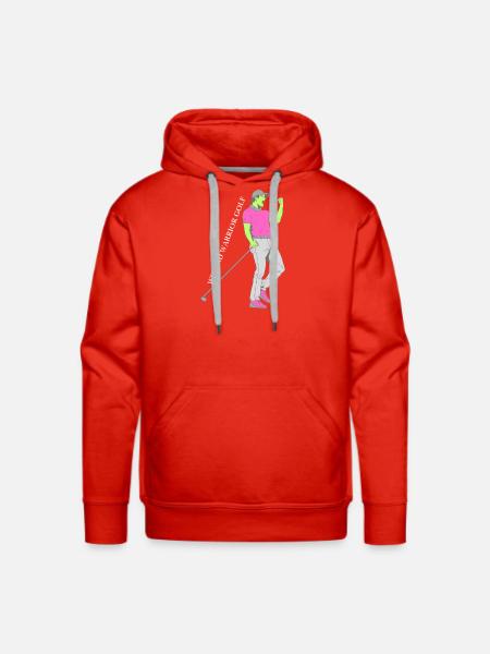 Weekend_Warrior_Golf - Men's Premium Hoodie - red