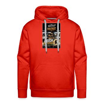 Road to Greatness: Push Beyond Limit - Men's Premium Hoodie - red - Front - Liam (192cm)