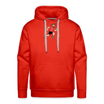 Autumn Run with Pumpkin Dash - Men's Premium Hoodie - red - Front - Liam (192cm)