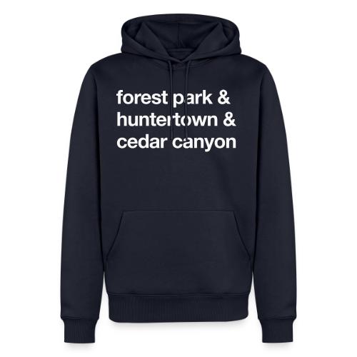 1 Church 3 Locations - Men's Premium Hoodie