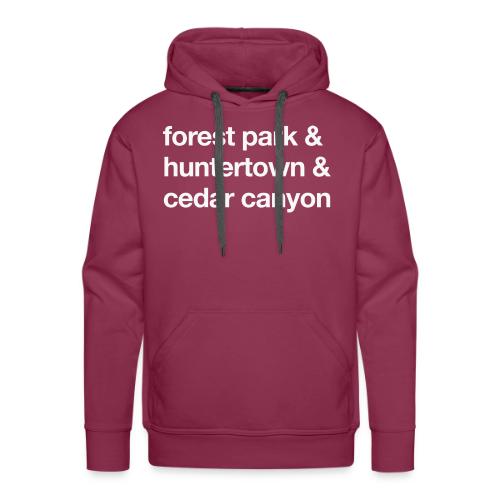 1 Church 3 Locations - Men's Premium Hoodie