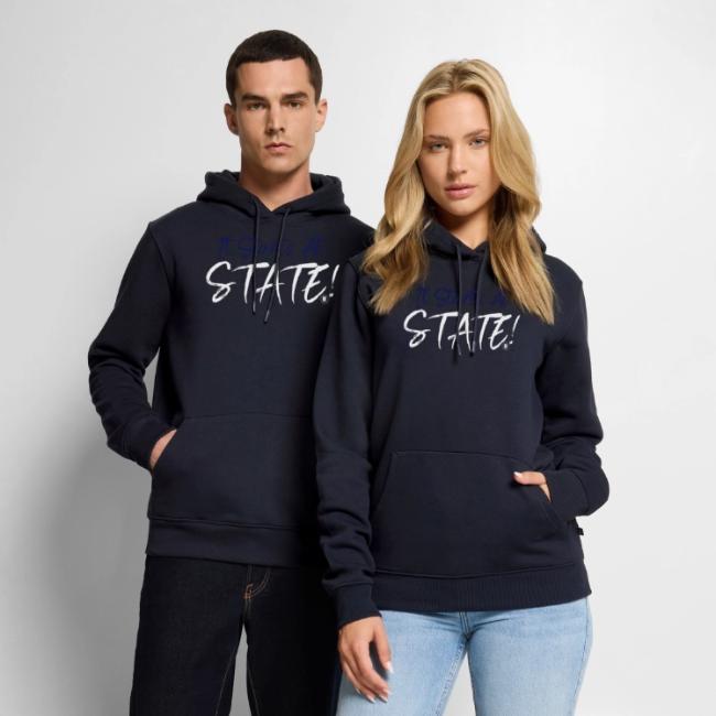 It Starts At STATE! -Navy & White Script