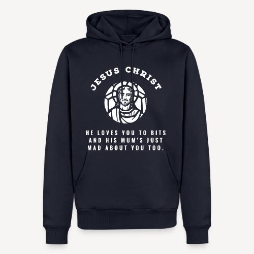 JESUS CHRIST HE LOVES YOU - Men's Premium Hoodie