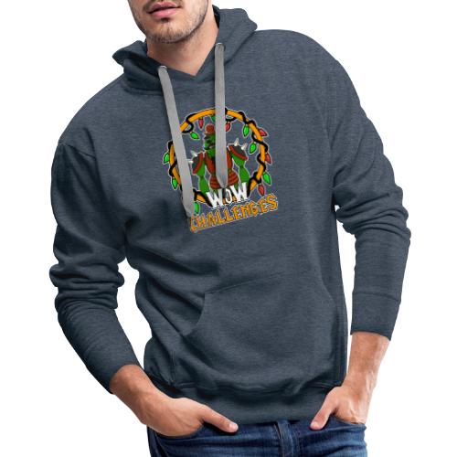 WoW Challenges Holiday Orc WHITE - Men's Premium Hoodie