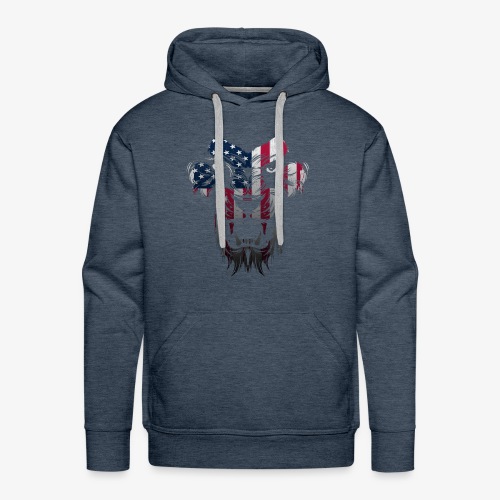 American Flag Lion Shirt - Men's Premium Hoodie