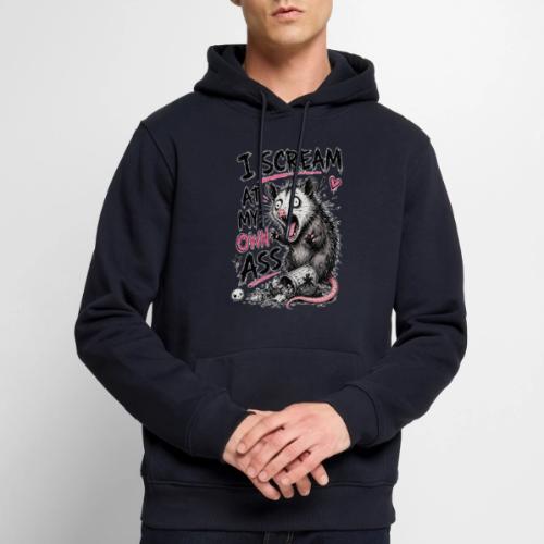 Funny Opossum Screaming Graphic Tee - Men's Premium Hoodie
