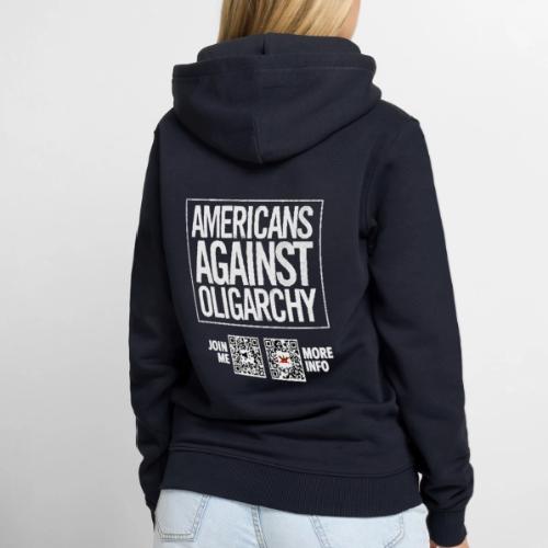 Oligarchy (white, back-facing) - Men's Premium Hoodie