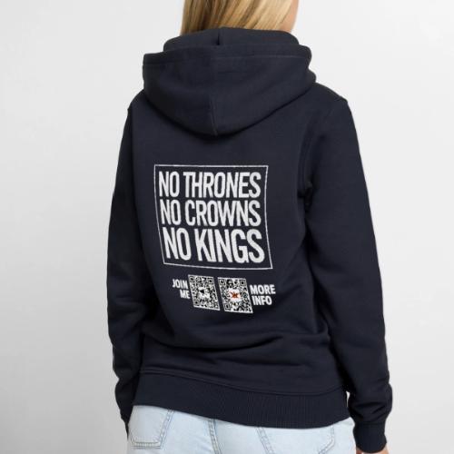 No Thrones (white, back-facing) - Men's Premium Hoodie