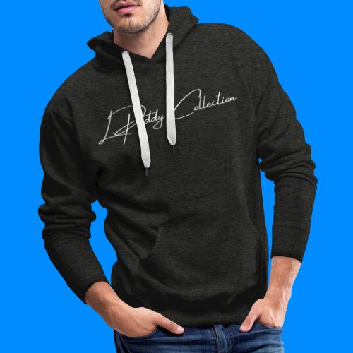 Official L.Piddy Collection Logo in White - Men's Premium Hoodie