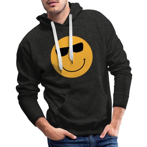Orange Face with Sunglasses - Men's Premium Hoodie