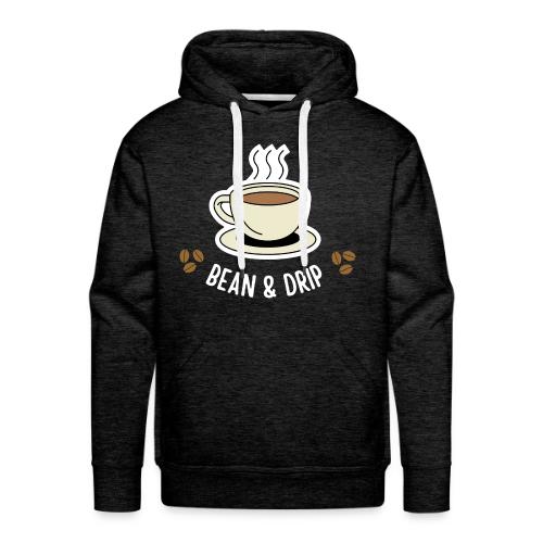 Bean & Drip Coffee Cup Art - Men's Premium Hoodie