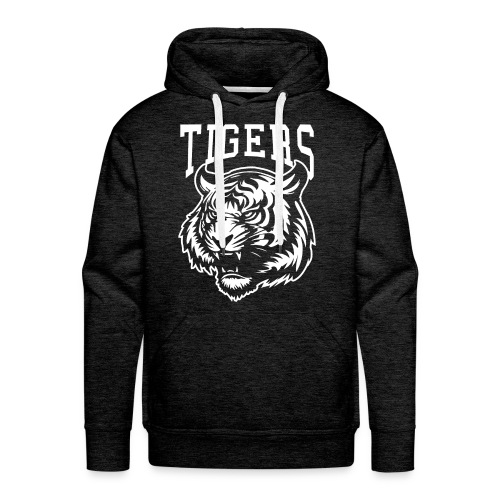 Tigers Mascot Logo for School Sports Team - Men's Premium Hoodie