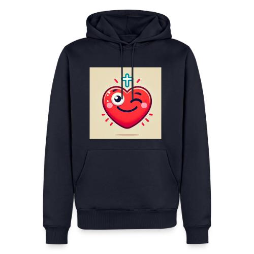 DALLE 2025 09 13 15 56 10 A winking heart sh - Men's Premium Hoodie